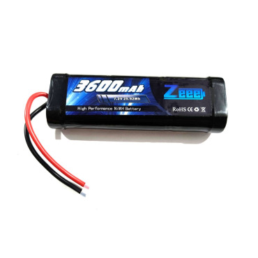 BATERIA DE NIMH 7.2V 3600MAH COM PLUG TAMIYA ZEEE POWER ZEE3600NIMH72